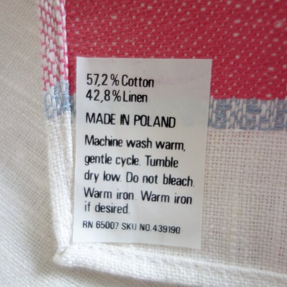 New Made in Poland Cotton / Linen Heart Kitchen Dish Towel - Picture 4 of 6